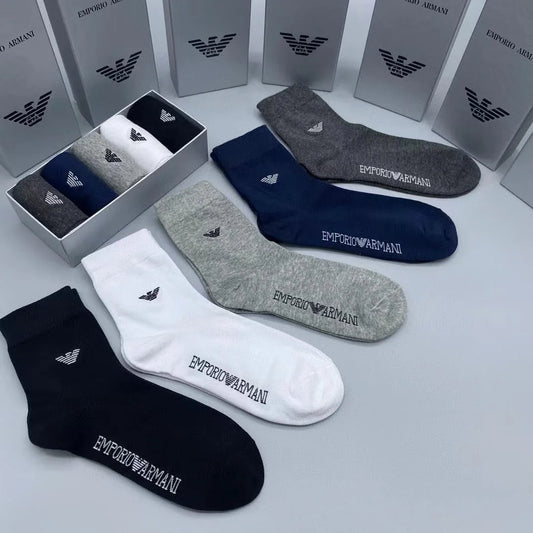 HIGH END QUALITY LONG LENGTH SOCKS (FIVE PCS COMBO) - FASHION MYST