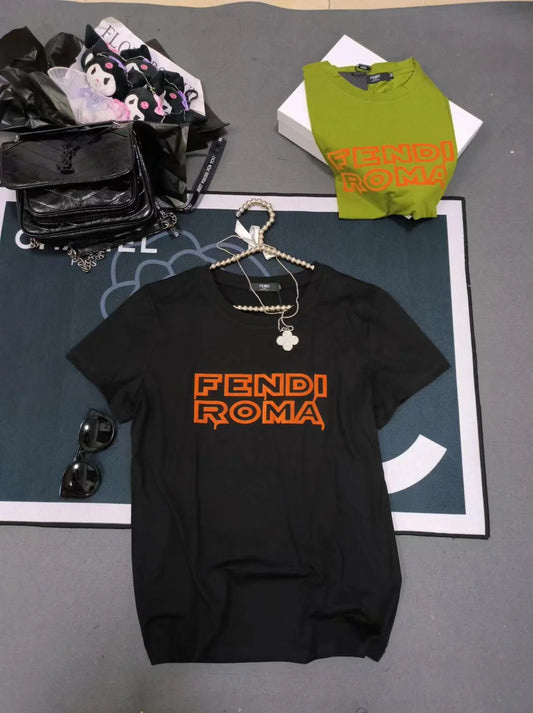 FENDI || Logo-Print Cotton-Blend Terry T-shirt - FASHION MYST