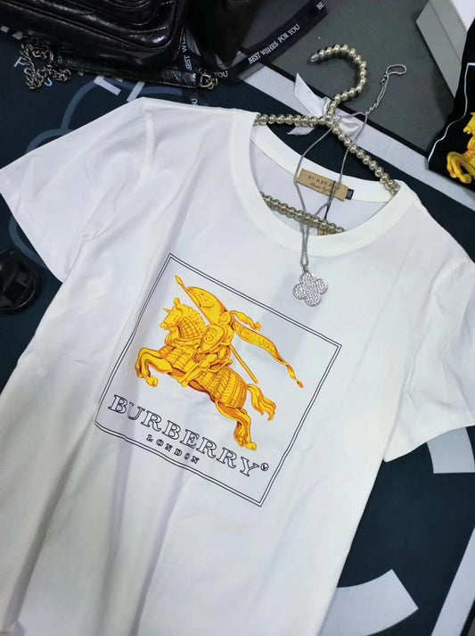 BURBERRY || Teen Girl Ivory Organic Cotton EKD T-Shirt - FASHION MYST