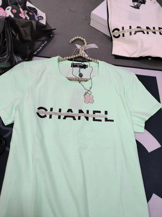 CHANEL || Chanel Text Logo T-Shirt For Girls - FASHION MYST
