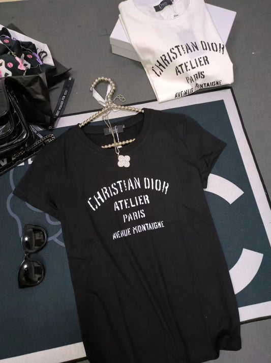 DIOR || Christian DIOR Atelier Salute Designer Series Print Short Sleeve For Girls - FASHION MYST