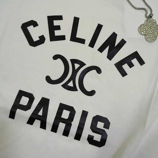 CELINE || Celine Paris Logo T-Shirt In Cotton Jersey - FASHION MYST