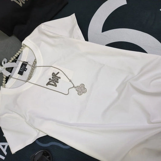 CHRISTIAN DIOR || Dior Homme Logo Embroidered Cotton Crewneck T-Shirt - FASHION MYST