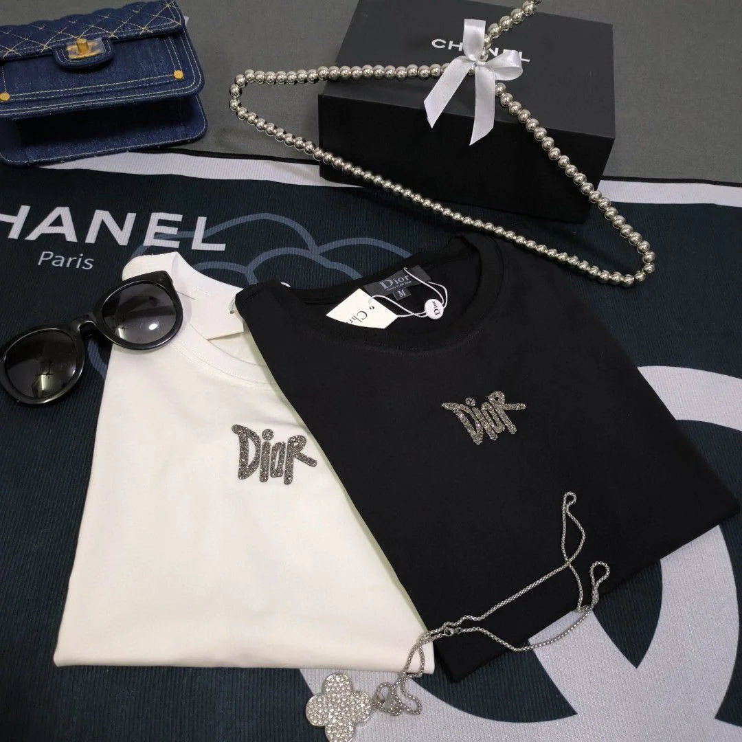 CHRISTIAN DIOR || Dior Homme Logo Embroidered Cotton Crewneck T