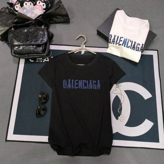 BALENCIAGA || Tape Type T-shirt Medium Fit For Girls - FASHION MYST