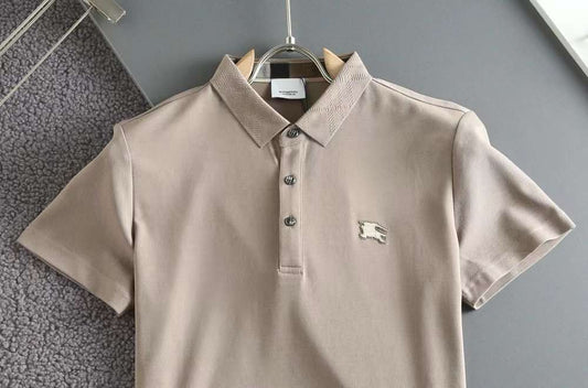 BURBERRY || Oxford Logo Embroidered Polo T-shirt- FASHION MYST