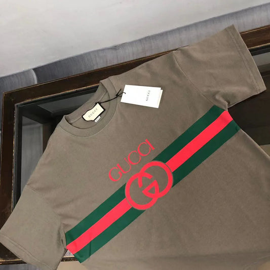 GUCCI || Interlocking GG Logo Cotton T-Shirt / Olive Green- FASHION MYST