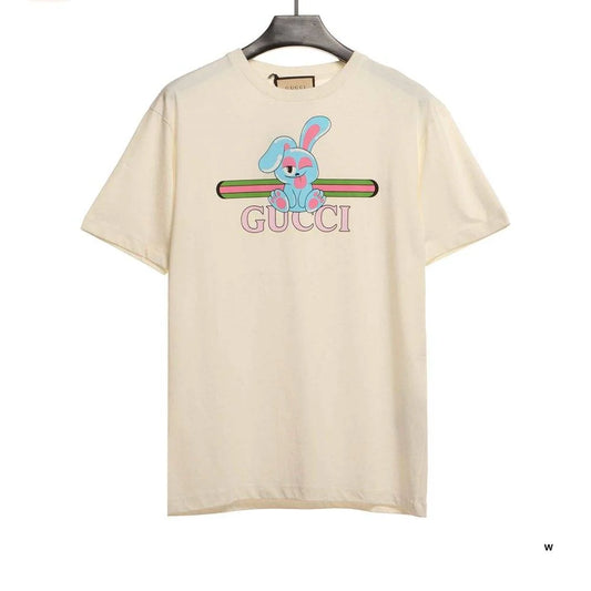 GUCCI || Crew Neck Other Animal Patterns Cotton Short Sleeves Logo- FASHION MYST