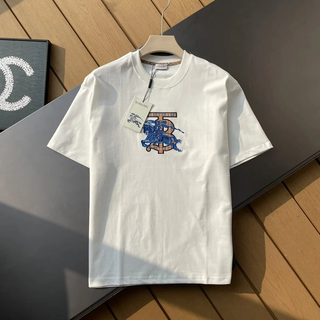 BURBERRY || Men's EKD Embroidered Pique Polo Round Neck T-Shirt