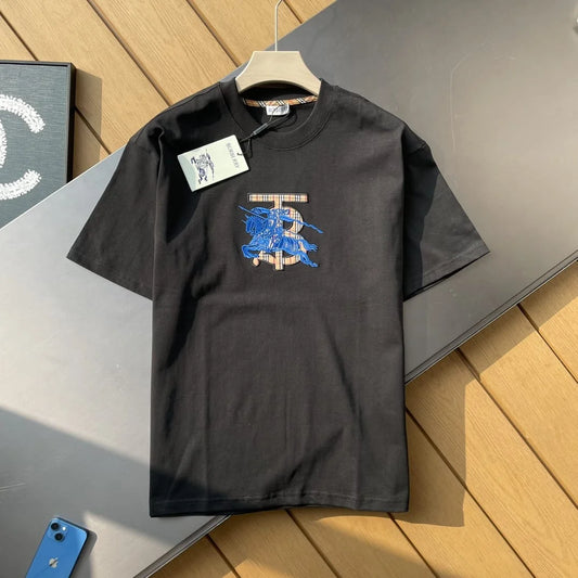 BURBERRY || Men's EKD Embroidered Pique Polo Round Neck T-Shirt- FASHION MYST