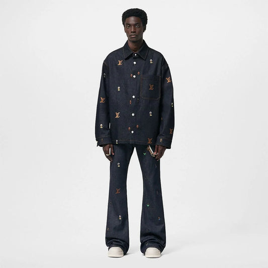 LOUIS VUITTON || Embroidered Denim Jacket Overshirt Henry Taylor- FASHION MYST
