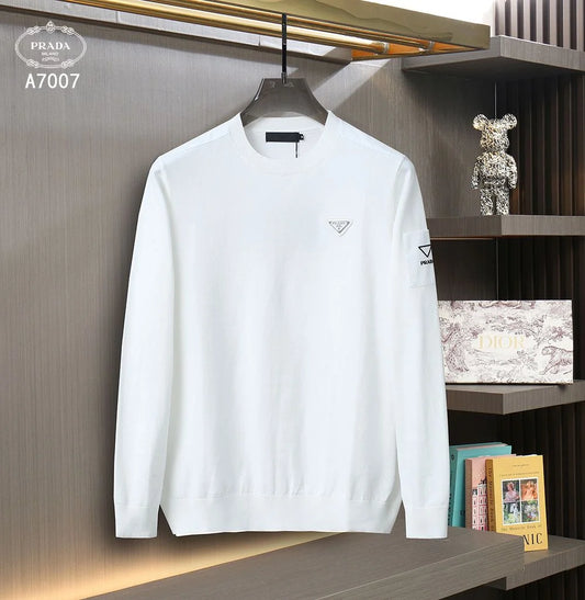 PRADA || Cotton Crew-Neck Sweatshirt- FASHION MYST