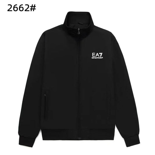 EMP*RIO ARM*NI || High-Neck Zip-Front Bomber Jacket- FASHION MYST