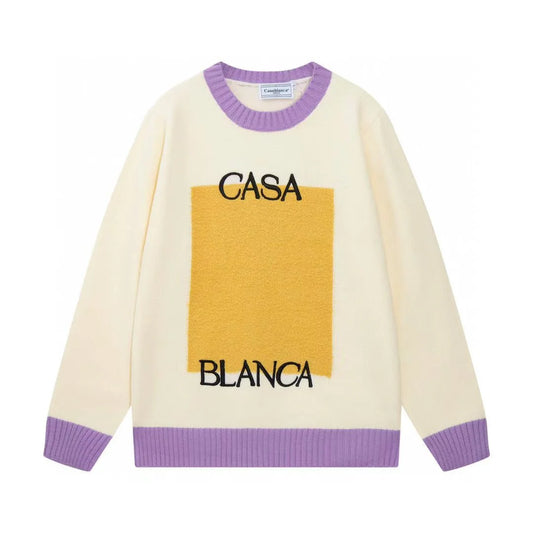 CASABLANCA || Unisex Logo Dégradé Intarsia Jumper Pullover- FASHION MYST