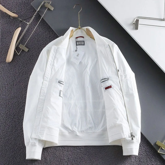 BRUNELLO CUCINELLI || Men Zip-Front Regular Fit Jacket- FASHION MYST