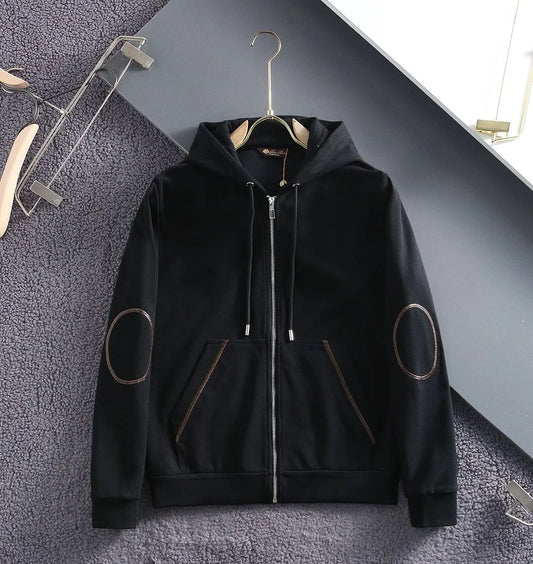 LORO PIANA || Panelled Zip-Front Hoodie- FASHION MYST