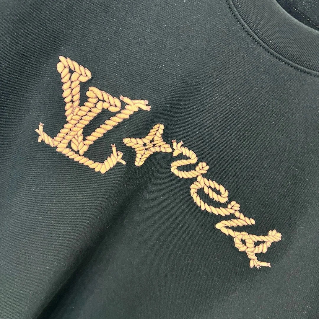 LOUIS VUITTON || LV Lover Signature Logo Crewneck Cotton Fleece Sweatshirt- FASHION MYST