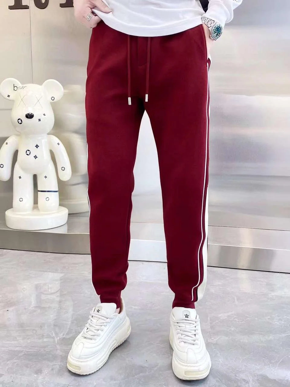 BALENCIAGA || Comfort Track Pants with Drawstring & Dual Pockets- FASHION MYST