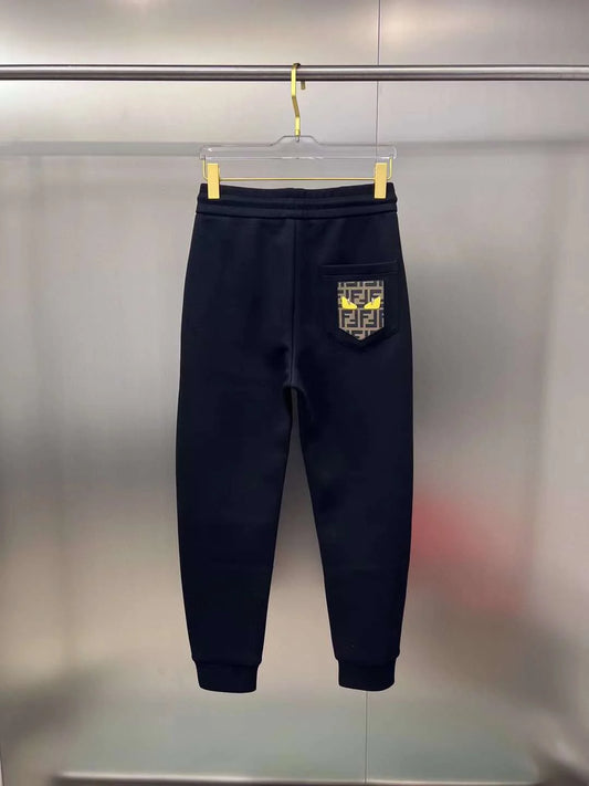 FENDI || Men's Trackpant with Placement Angry Bird Logo- FASHION MYST
