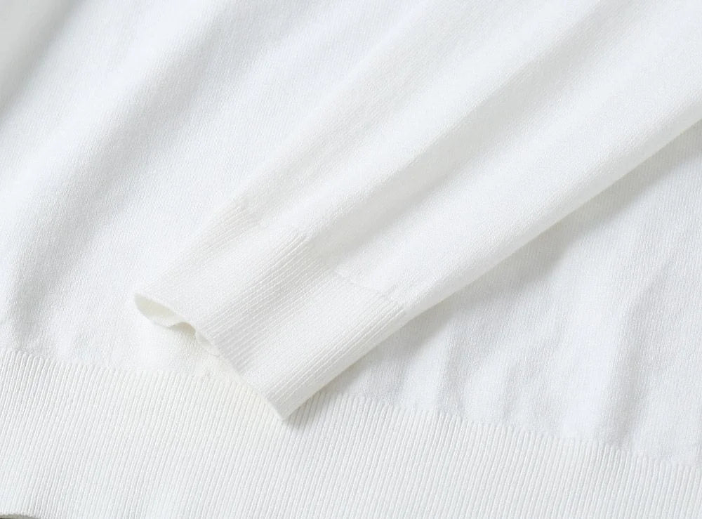 EMP*RIO ARM*NI || Logo-Embroidered Cotton Long Sleeves T-Shirt- FASHION MYST