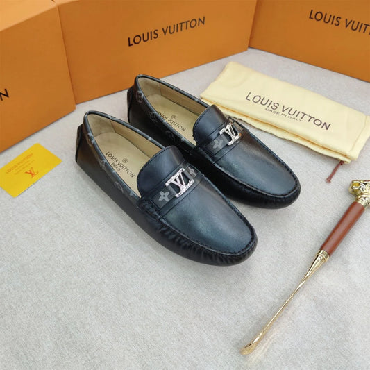 LOUIS VUITTON || Monte Carlo Moccasins - Luxury Black /Brown- FASHION MYST