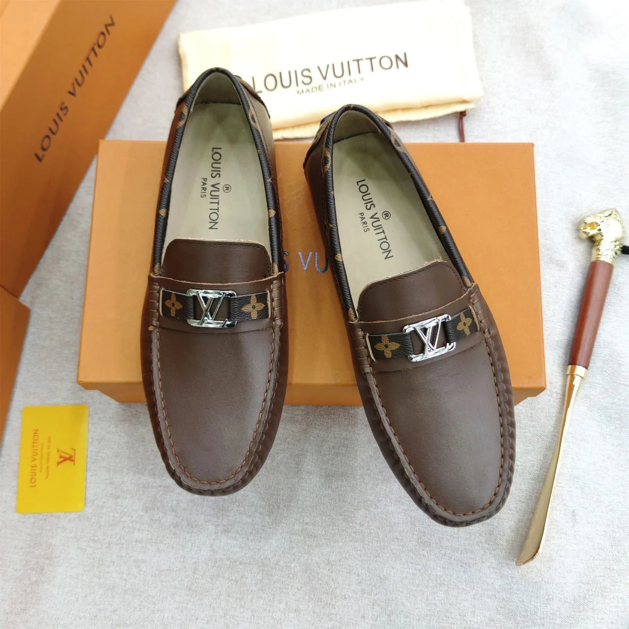 LOUIS VUITTON || Monte Carlo Moccasins - Luxury Black /Brown- FASHION MYST