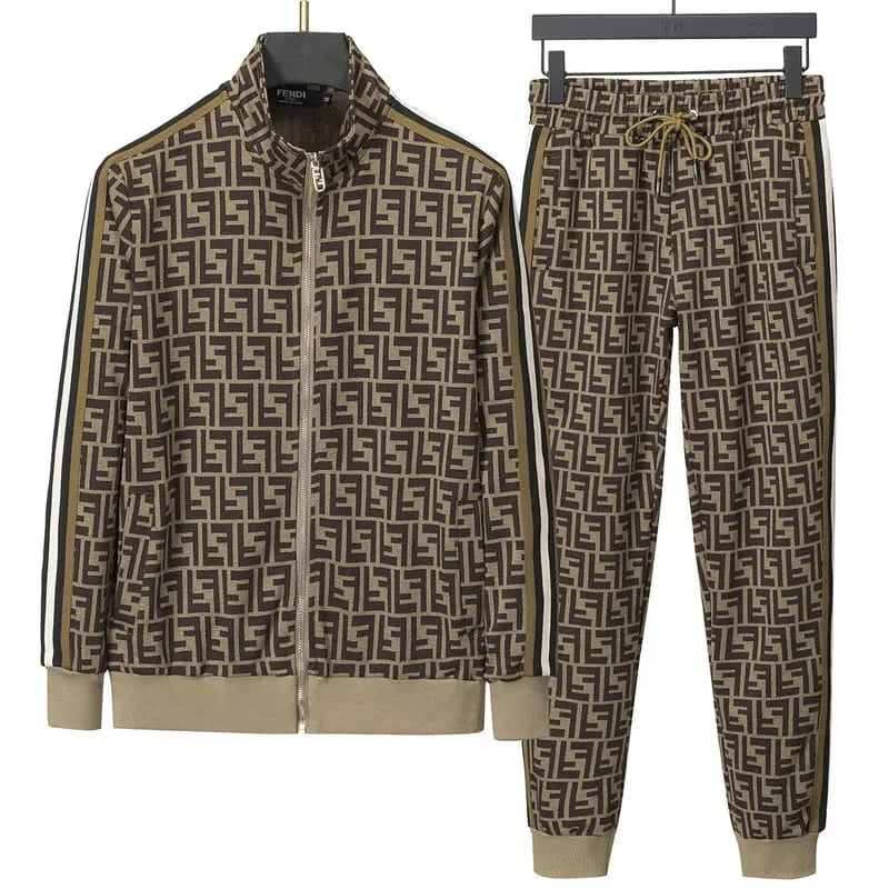 FENDI || Brown Monogram Print Imported Premium Tracksuit – FASHION