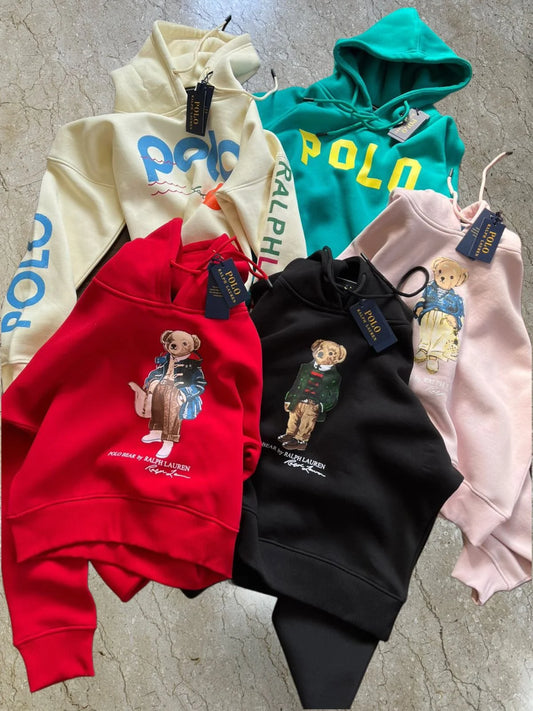 POLO RALPH LAUREN || Deals Hoodie Teddy Bear Women's Sweatshirt- FASHION MYST