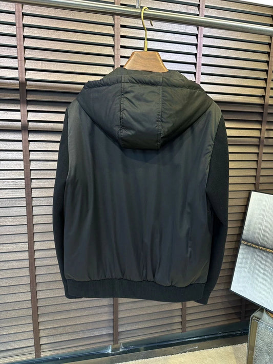 FENDI || Men's Black Technical Ski Hood Jacket- FASHION MYST