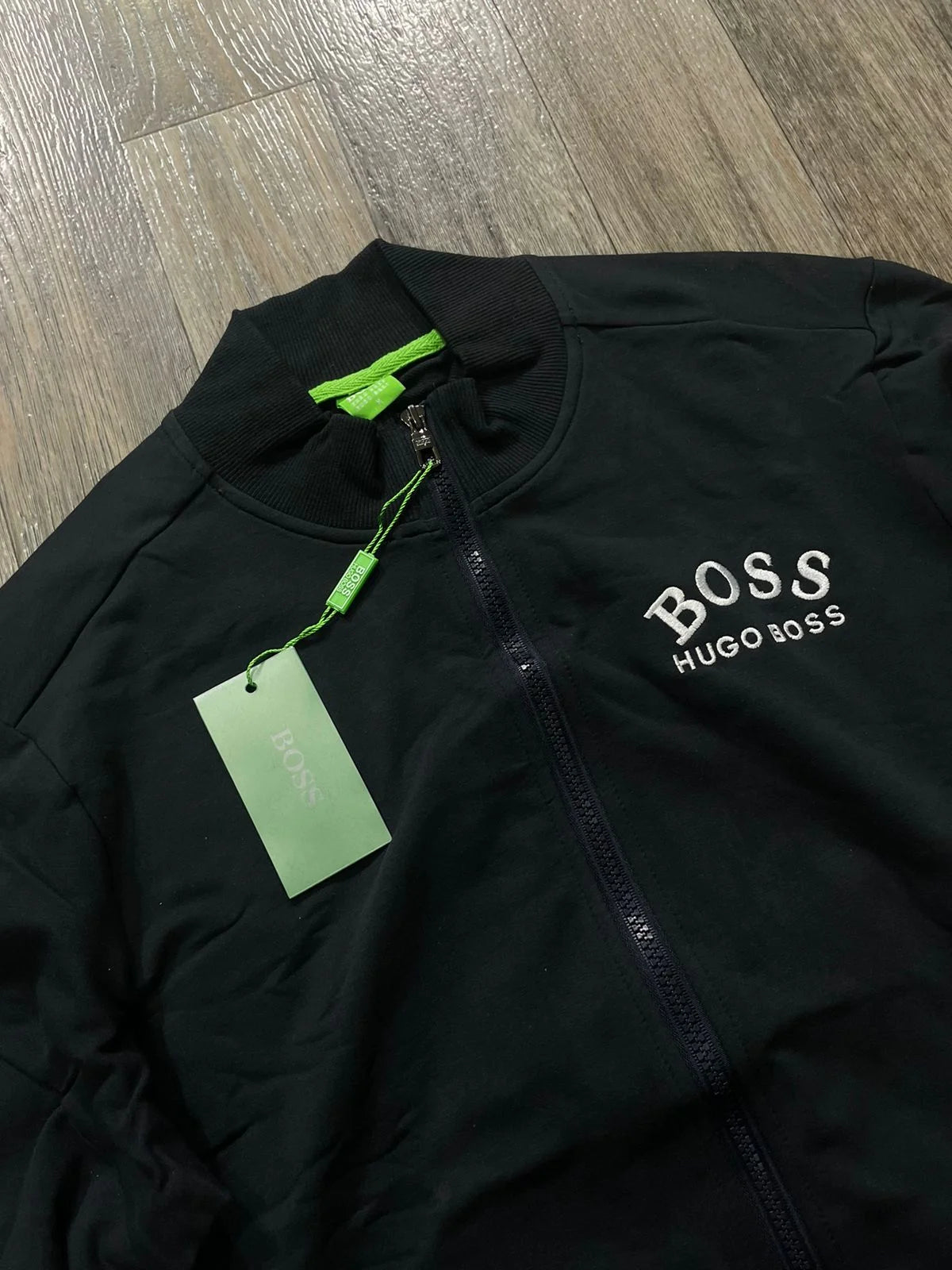 Hugo Boss || Cotton-blend Zip-up Tracksuit With Pixelated Details- FASHION MYST