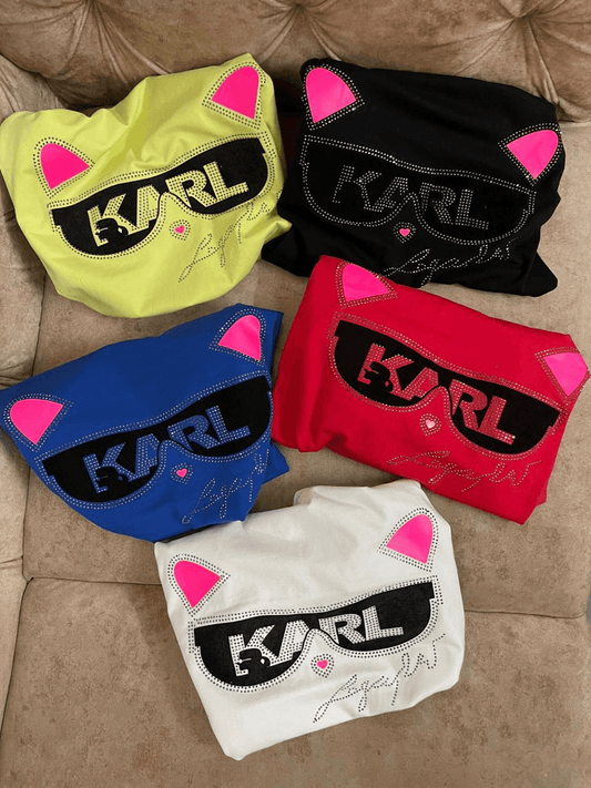 KARL LAGERFELD || Boucle Choupette Round Neck Cotton T-shirt- FASHION MYST