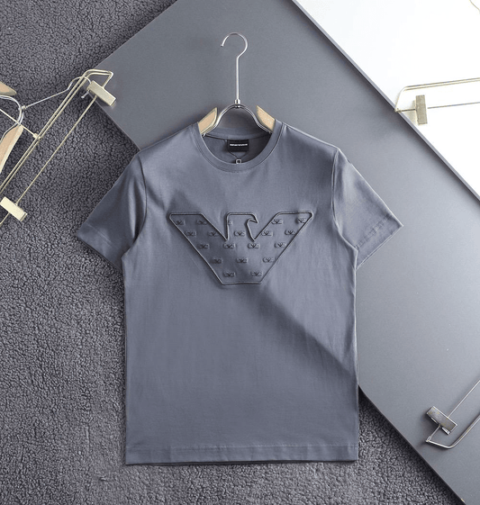 EMP*RIO ARM*NI || All-Over Eagle Logo Regular Fit Cotton T-Shirt- FASHION MYST