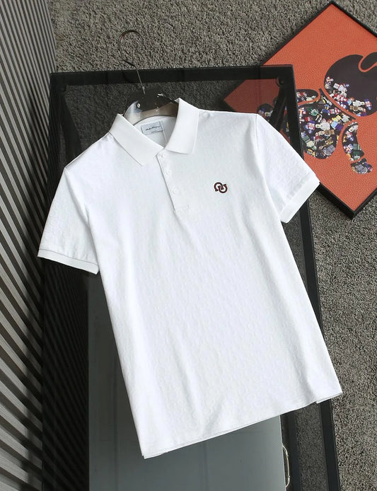 SALVATORE FERRAGAMO || Regular-Fit Polo Tees With Logo Patched- FASHION MYST