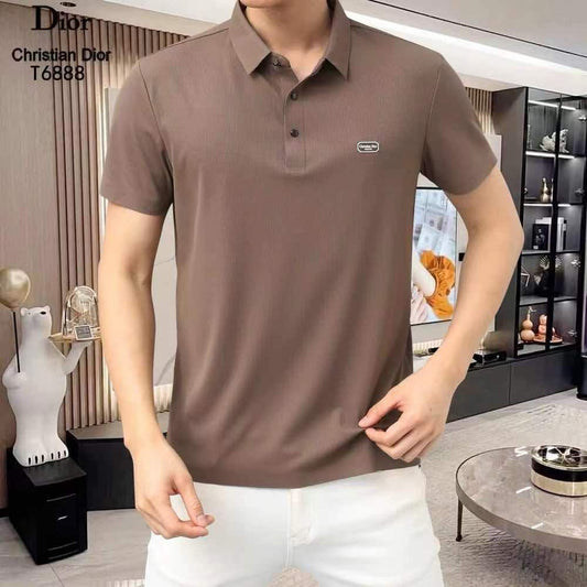 CHRISTIAN DIOR || Initial Logo Embroidered Polo T-Shirt- FASHION MYST