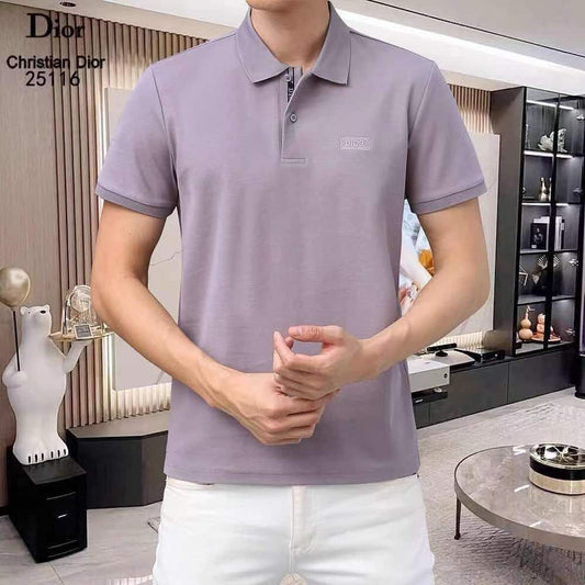 CHRISTIAN DIOR || Dior Logo Regular Fit Polo T-Shirt with Spread Collar- FASHION MYST