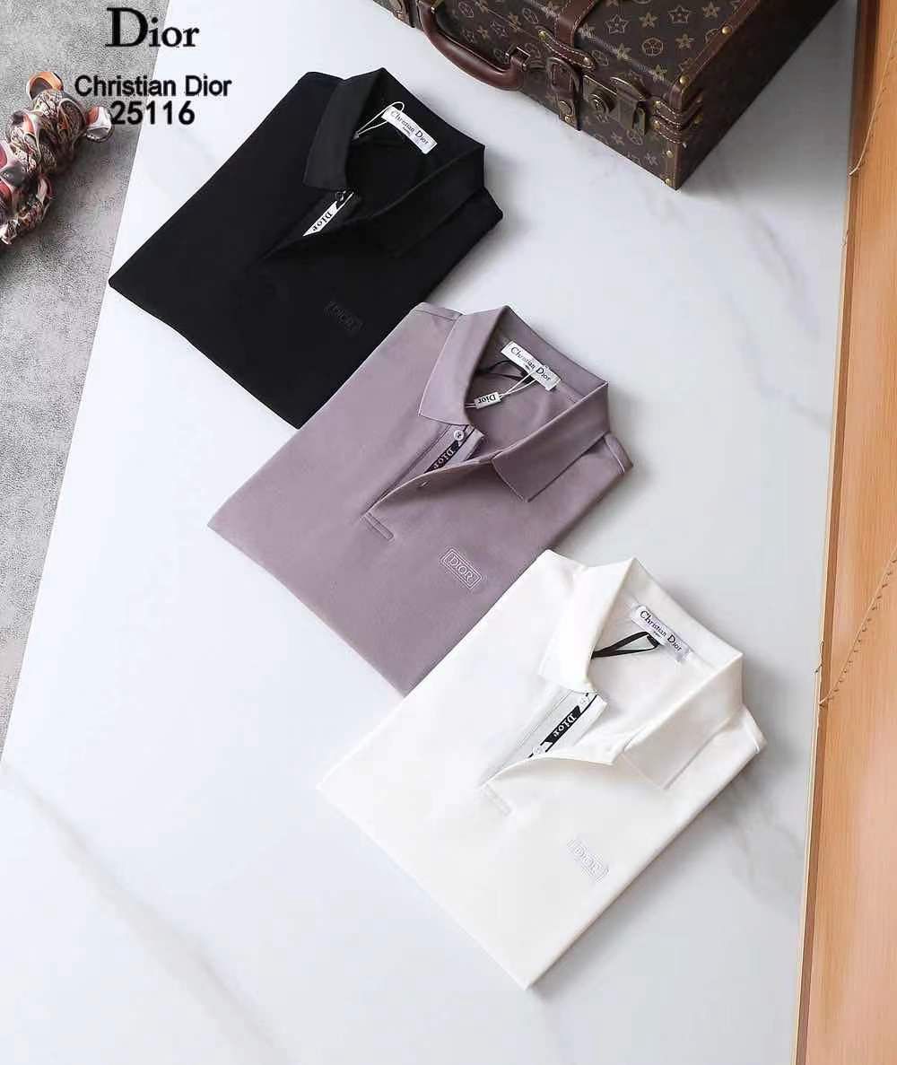 CHRISTIAN DIOR || Dior Logo Regular Fit Polo T-Shirt with Spread 