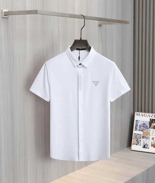PRADA || Solid Slim Fit Shirt Stretchable Shirt- FASHION MYST