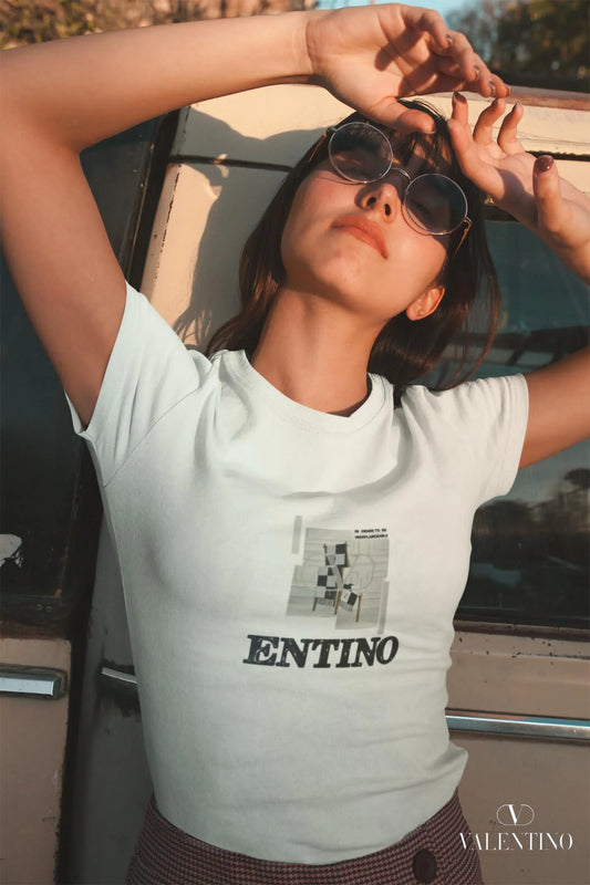 VALENTINO || Cotton Crew-Neck T-Shirt With Printed Logo- FASHION MYST