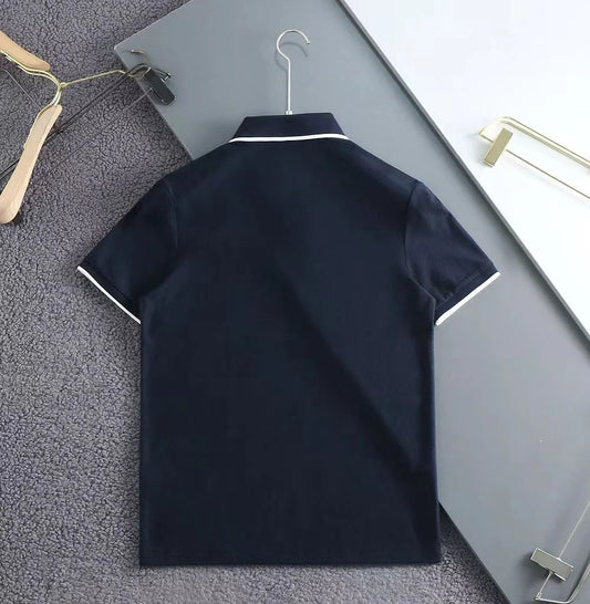 LORO PIANA || Regular Fit Polo T-Shirt With Zip And Contrasting Profiles In Cotton- FASHION MYST