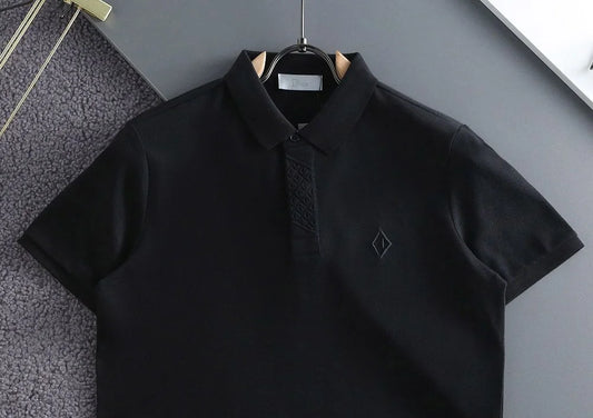CHRISTIAN DIOR || CD Logo Sleek Design Cotton Polo T-Shirt- FASHION MYST