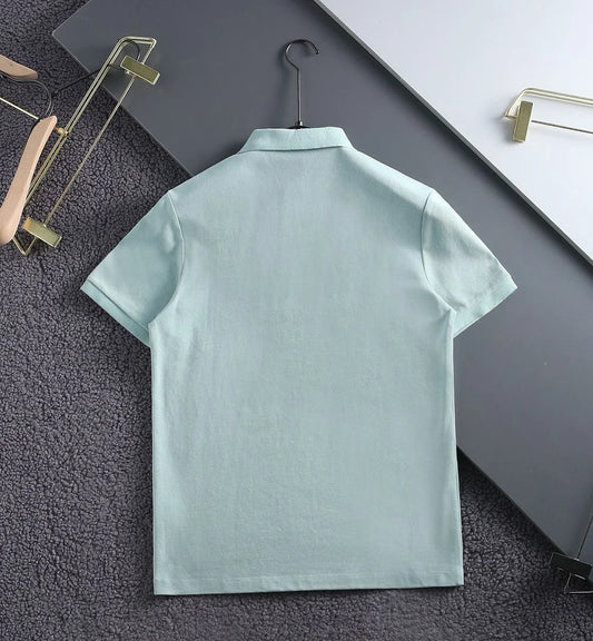 FENDI || Men's Destroyed Embroidered Logo Polo T-Shirt- FASHION MYST