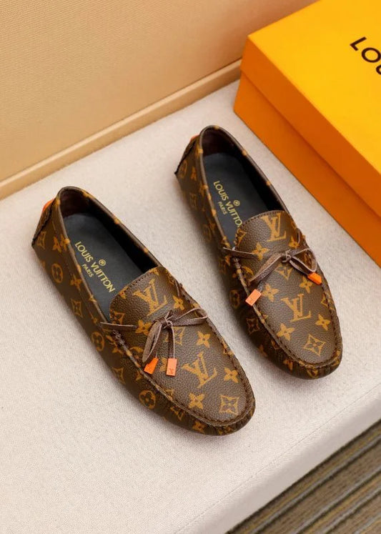 LOUIS VUITTON || LV Driver Moccasins Shoes 'Black/Brown' Monogram- FASHION MYST
