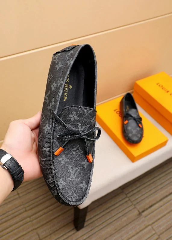 LOUIS VUITTON || LV Driver Moccasins Shoes 'Black/Brown' Monogram- FASHION MYST
