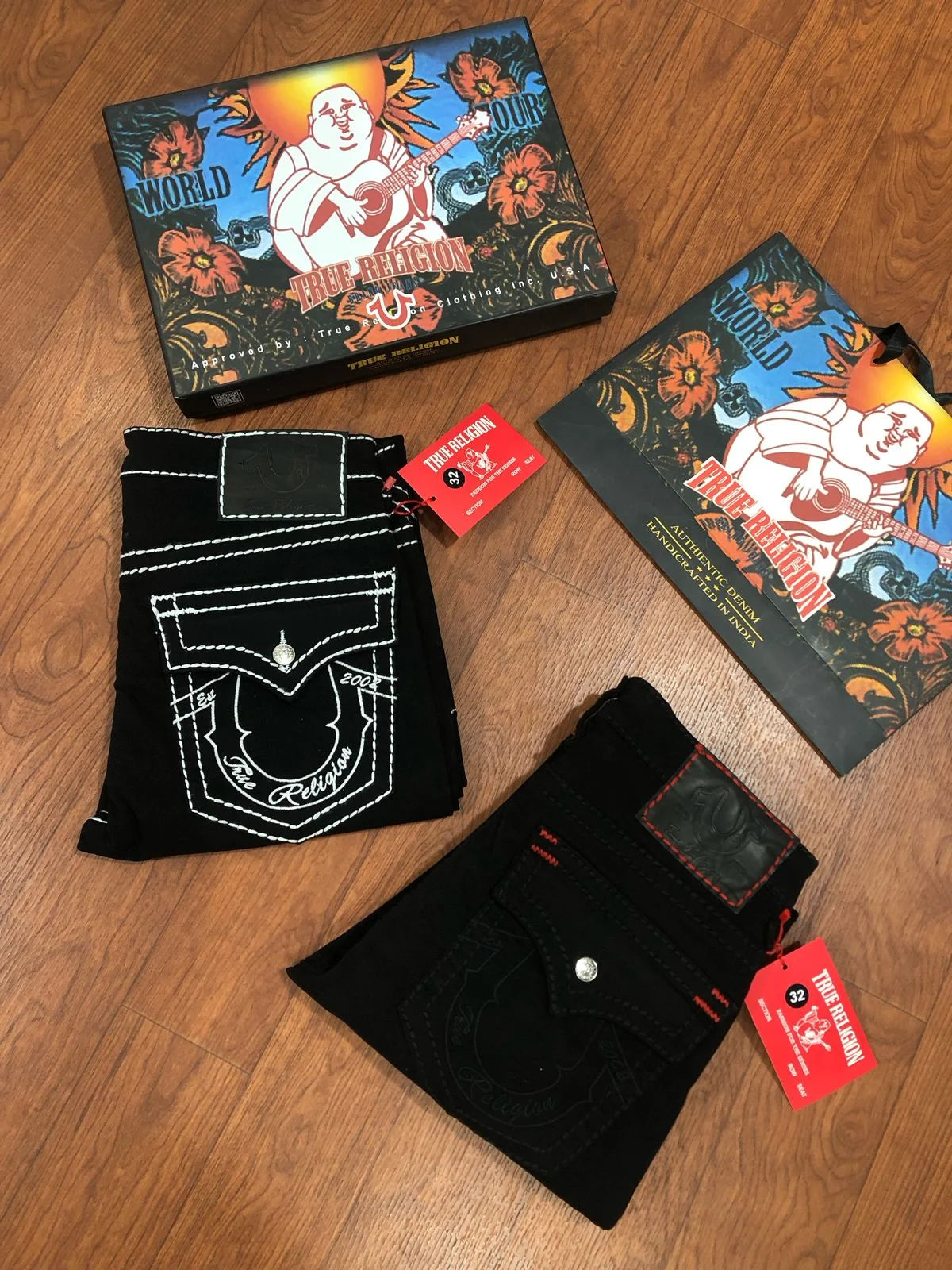 TRUE RELIGION || Men's Ricky Super T Straight Leg Black Jeans- FASHION MYST