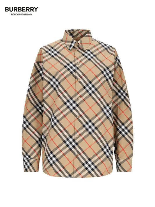 BURBERRY || Long Sleeve Casual Shirt In Grain IP Check- FASHION MYST