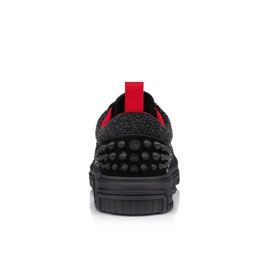 CHRISTIAN LOUBOUTIN || Astroloubi Strass Men Black Sneakers- FASHION MYST