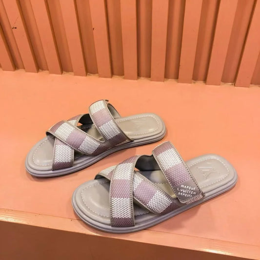 LOUIS VUITTON || LV Venice Mule Monogram Eclipse Slides Sandals- FASHION MYST