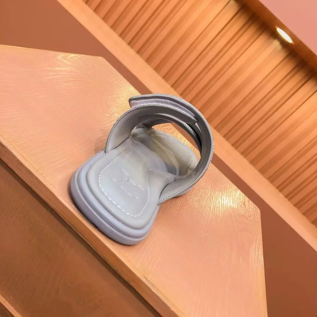 LOUIS VUITTON || LV Venice Mule Monogram Eclipse Slides Sandals- FASHION MYST