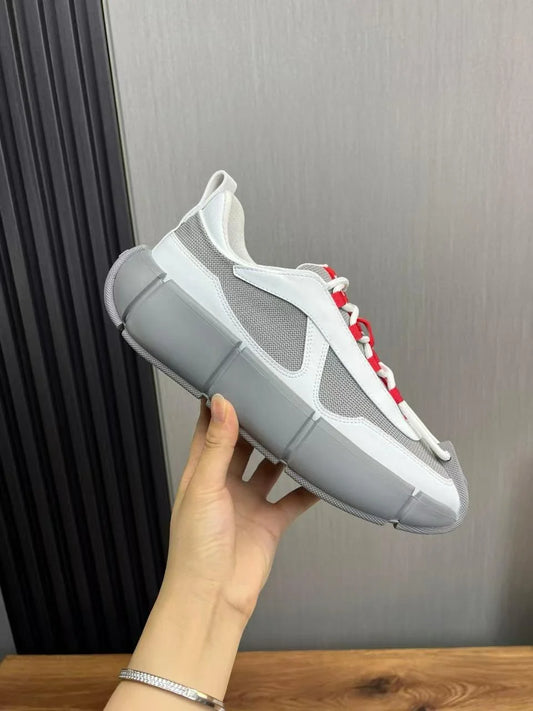 PRADA || 3D Cloudbust Thunder Technical Sneakers -GREY- FASHION MYST