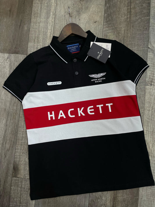 HACKETT LONDON || Polo T-Shirt with Brand Print- FASHION MYST